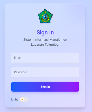 SIM Layanan Teknologi IT service management application